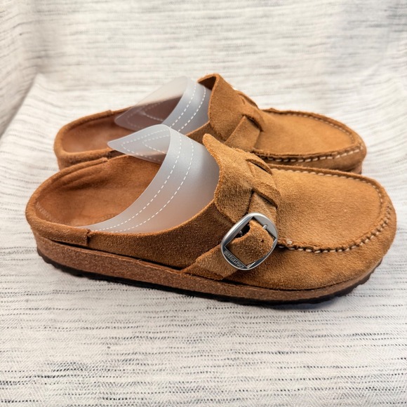 Birkenstock Shoes - NEW Birkenstock Buckley Clog Mule Tan Suede Sz 37 Suede Lining Slip On Gorpcore